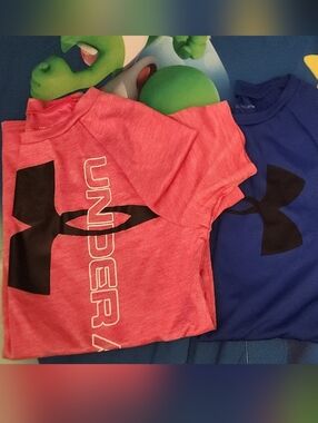 Under Armour Pink Heather & Royal Blue Short Sleeve Tee Pair